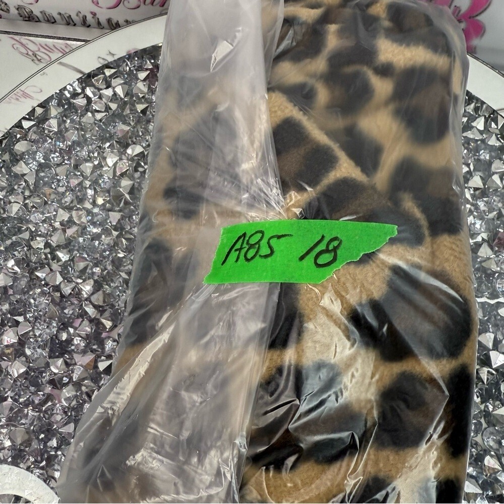 Old Navy scarf scarve tassel cheetah Leopard Print Scarf - Black and Tan - Picture 9 of 9